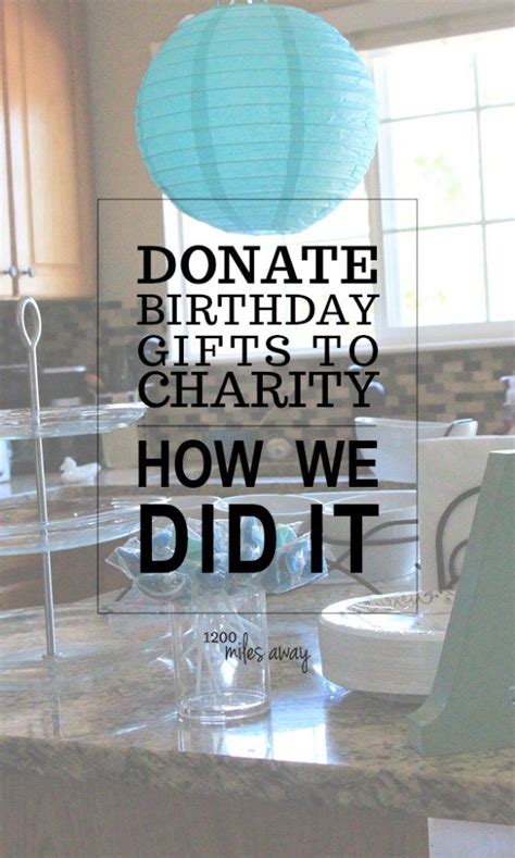 charity birthday presents